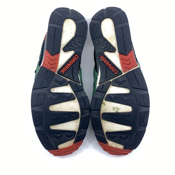 Converse Cons Suede Retro 80's Lace Up Green Black Low Top Sneakers SZ 8 - Picture 9 of 14